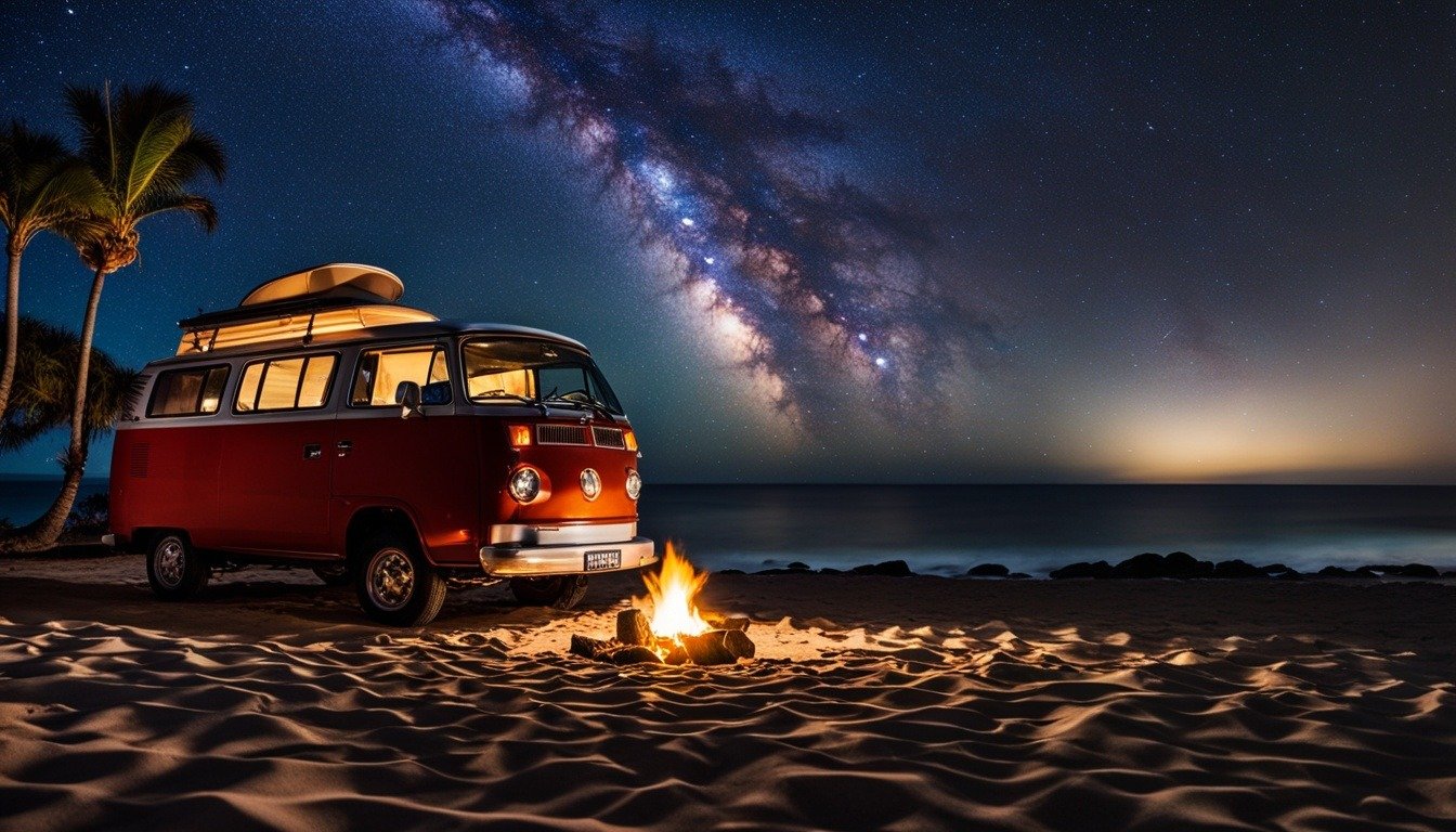 "Night Skies Top Spots for Stargazing in Your Camper Van"